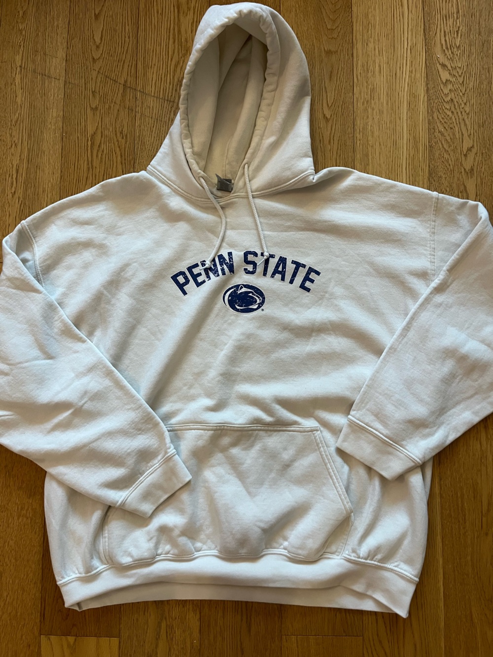 Penn State Nittany Lions Hoodie Mens 2XL XXL White Pullover Sweatshirt